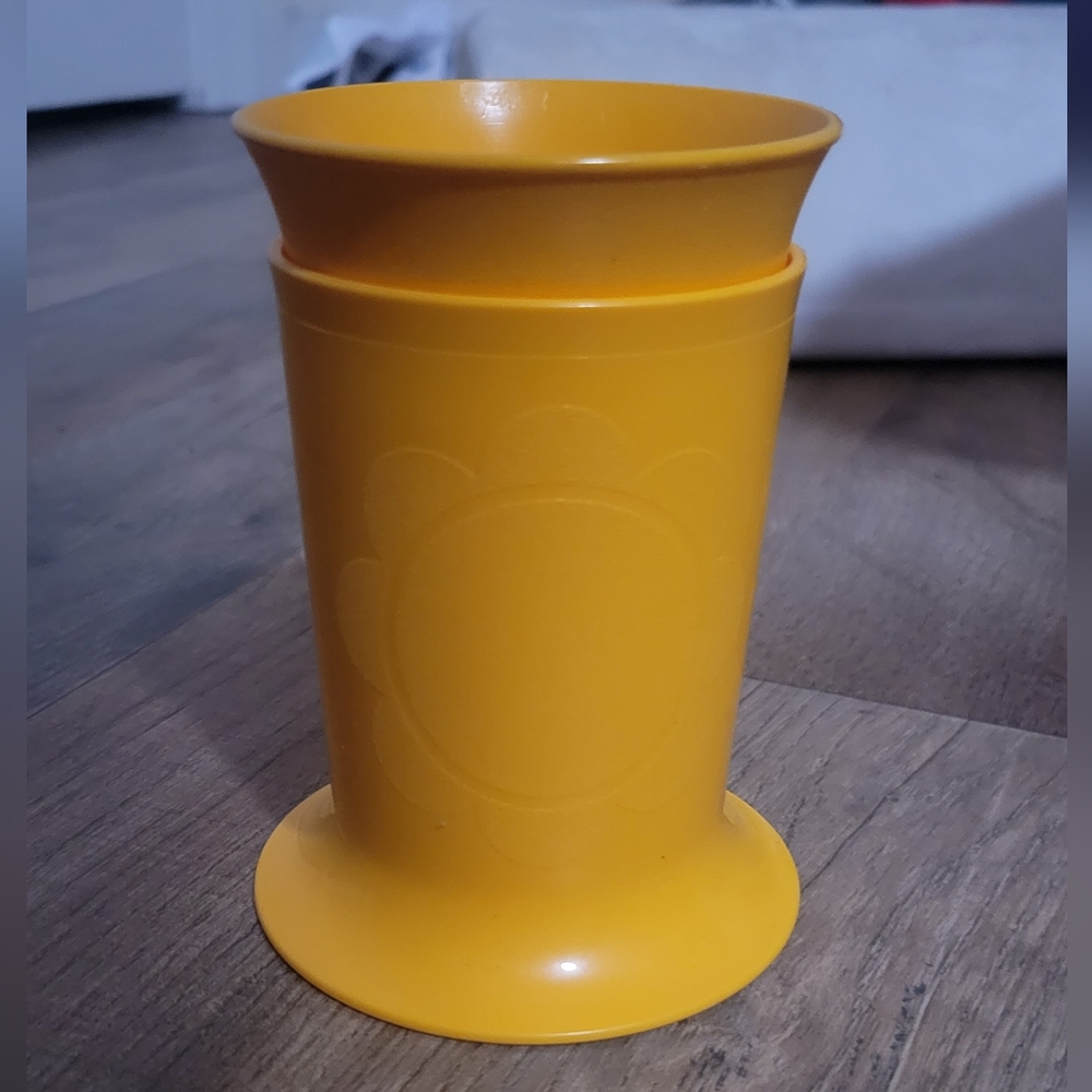 Vintage Tupperware Daisy Footed Cup - Stackable set of 2